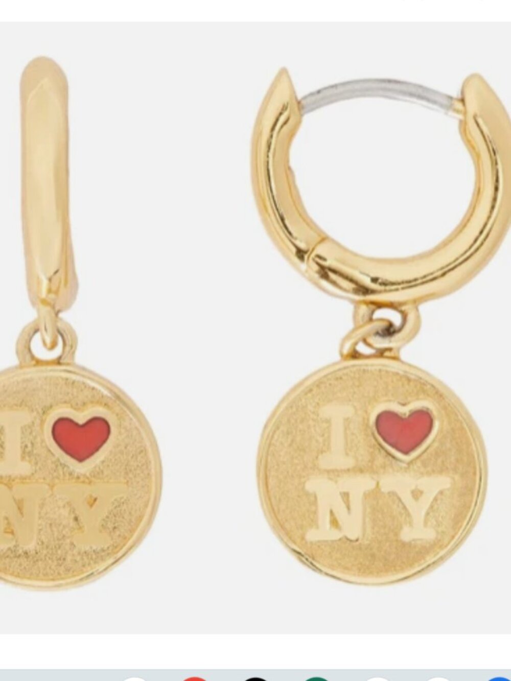 Kate Spade I Love NY Huggie Earrings NWT